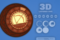 Sagittarius Zodiac Layered Laser Cut Product Image 2