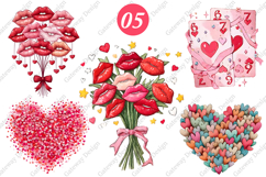 Valentine's Day Heart Clipart ,valentine's Day Sublimation Product Image 1