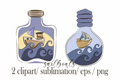 Cute whale clipart / sublimation file - 4 EPS/ PNG Product Image 3