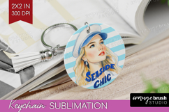 Sailor Girl Nautical Keychain PNG Sea Quotes Keychain Product Image 1