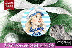 Sailor Girl Nautical Ornament PNG Sea Quotes PNG Sublimation Product Image 1