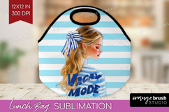 Sailor Girl Nautical Lunch Bag Sea Quotes Lunch Bug PNG Product Image 1