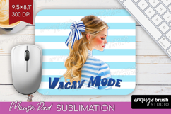 Sailor Girl Nautical Mouse Pad Sublimation Sea Quotes PNG Product Image 1