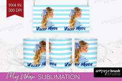 Sailor Girl Nautical Mug Wrap Sea Quotes Mug PNG Sublimation Product Image 1