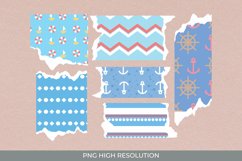 Sailor Pattern Torn Paper - Scrapbooking PNG Product Image 1