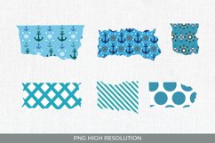 Sailor Pattern Torn Paper - Scrapbooking PNG Product Image 1