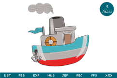 Sailor boat embroidery Product Image 1
