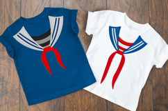 Faux Sailor Uniform Applique Embroidery