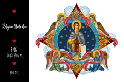christening, vintage, religious, heaven, communion, faith, sacrament, saviour, epiphany, christian, evangelical, orthodox, greek, art, saint, holy, king, baptism, confirmation, angels, religion, sky, illustration, god, blessing, byzantine