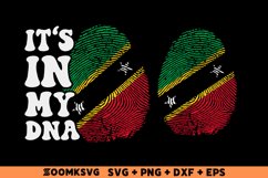 It&#039;s in my DNA Saint Kitts and Nevis Flag Fingerprint Product Image 1