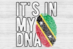 It's in my DNA Saint Kitts and Nevis Flag Fingerprint PNG Product Image 1