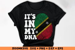 It&#039;s in my DNA Saint Kitts and Nevis Flag Fingerprint Product Image 2