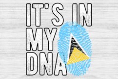 It&#039;s in my DNA Saint Lucia Flag Fingerprint PNG Sublimation Product Image 1