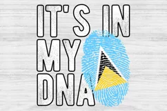 It's in my DNA Saint Lucia Flag Fingerprint PNG Sublimation Product Image 1