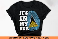 It's in my DNA Saint Lucia Flag Fingerprint Sublimation Product Image 2