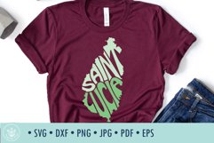 Saint Lucia SVG lettering design in the country shape