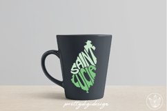 Saint Lucia SVG lettering design in the country shape