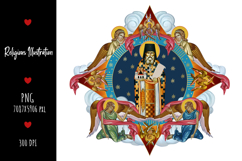 christening, vintage, religious, heaven, communion, faith, sacrament, saviour, epiphany, christian, evangelical, orthodox, greek, art, saint, holy, king, baptism, confirmation, angels, religion, sky, illustration, god, blessing, byzantine