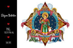 christening, vintage, religious, heaven, communion, faith, sacrament, saviour, epiphany, christian, evangelical, orthodox, greek, art, saint, holy, king, baptism, confirmation, angels, religion, sky, illustration, god, blessing, byzantine