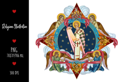 christening, vintage, religious, heaven, communion, faith, sacrament, saviour, epiphany, christian, evangelical, orthodox, greek, art, saint, holy, king, baptism, confirmation, angels, religion, sky, illustration, god, blessing, byzantine