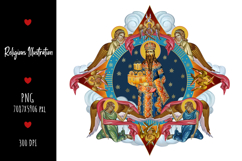 christening, vintage, religious, heaven, communion, faith, sacrament, saviour, epiphany, christian, evangelical, orthodox, greek, art, saint, holy, king, baptism, confirmation, angels, religion, sky, illustration, god, blessing, byzantine