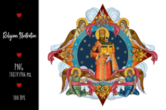 christening, vintage, religious, heaven, communion, faith, sacrament, saviour, epiphany, christian, evangelical, orthodox, greek, art, saint, holy, king, baptism, confirmation, angels, religion, sky, illustration, god, blessing, byzantine