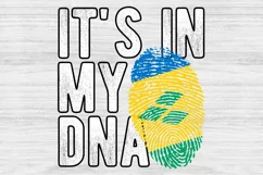 It's in my DNA Saint Vincent Flag Fingerprint PNG Product Image 1