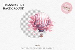 Sakura Cherry Blossom Bouquet Flower Floral Hot Balloon Clipart PNG Watercolor Transparent wedding invitation shirt designs sublimation printable digital bloom watercolor Sakura Cherry Blossom Spring Floral Hot Air Balloon, Flowers clipart, wedding art