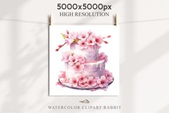 Sakura Cherry Blossom Cake Sweets Flower Floral Food Clipart PNG Watercolor Transparent wedding invitation shirt designs sublimation printable digital bloom watercolor Sakura Cherry Blossom Cake Sweets Food, Flowers bake clipart, sublimation wedding