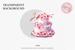 Sakura Cherry Blossom Cake Sweets Flower Floral Food Clipart PNG Watercolor Transparent wedding invitation shirt designs sublimation printable digital bloom watercolor Sakura Cherry Blossom Cake Sweets Food, Flowers bake clipart, sublimation wedding