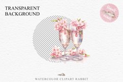 Sakura Cherry Blossom Champagne Flower Floral Drinks Wine PNG Watercolor Transparent wedding invitation shirt designs sublimation printable digital bloom  watercolor Sakura Cherry Blossom Champagne Drinks Wine, Flowers clipart, sublimation wedding