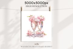 Sakura Cherry Blossom Champagne Flower Floral Drinks Wine PNG Watercolor Transparent wedding invitation shirt designs sublimation printable digital bloom  watercolor Sakura Cherry Blossom Champagne Drinks Wine, Flowers clipart, sublimation wedding