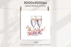 Sakura Cherry Blossom Champagne Flower Floral Drinks Wine PNG Watercolor Transparent wedding invitation shirt designs sublimation printable digital bloom  watercolor Sakura Cherry Blossom Champagne Drinks Wine, Flowers clipart, sublimation wedding