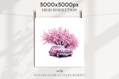 Sakura Cherry Blossom Tree Bouquet Flower Floral Vintage Car Clipart PNG Watercolor Transparent wedding invitation shirt designs sublimation printable digital bloom watercolor Sakura Cherry Blossom Spring Floral Hot Air Balloon, Flowers clipart, wedding a