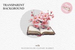 Sakura Cherry Blossom Vintage Book Spring Flower Floral PNG Watercolor Transparent wedding invitation shirt designs sublimation printable digital bloom watercolor Sakura Cherry Blossom Spring Floral vintage book, Flowers clipart, sublimation wedding