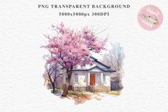 Sakura Cherry Tree Blossom Spring Flowers Floral Bouquet PNG Watercolor Transparent wedding invitation shirt designs sublimation printable digital bloom  watercolor Sakura Cherry Blossom Spring Japanese Floral Bouquet, Flowers clipart sublimation wedding
