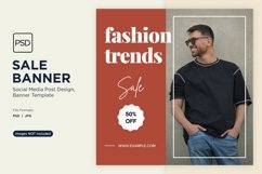 Fashion Frenzy Summer Sale Banner Design Template Product Image 1