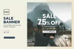 Fashion Frenzy Sale Banner Design Template Product Image 1