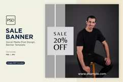 Fashion Frenzy Sale Banner Design Template Product Image 1