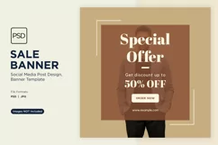 Fashion Frenzy Sale Banner Design Template Product Image 1