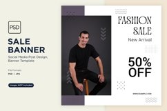 Fashion Frenzy Sale Banner Design Template Product Image 1