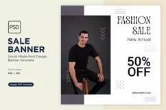 Fashion Frenzy Sale Banner Design Template Product Image 1