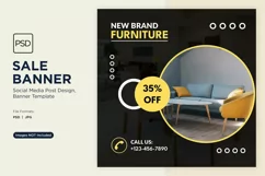 Special Sale on New Brand Furniture Banner Design Template Product Image 1