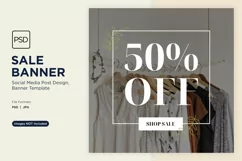Special Offer 50 Percent Sale Banner Design Template Product Image 1