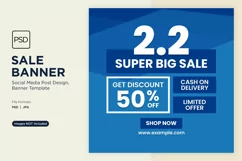Big Sale on store and online fifty percent off Banner Design Product Image 1