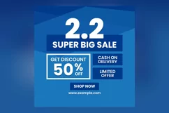 Big Sale on store and online fifty percent off Banner Design Product Image 2