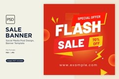Flash into Savings Flash Sale Banner Design Template Product Image 1