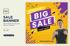 Big Sale on Store And Online Sale Banner Design Template Product Image 1