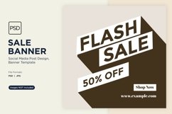 Flash Sale Fifty Percent Banner Design Template Product Image 1
