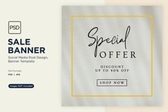 Special Offer Discount up to 40 present Sale Banner Design Product Image 1